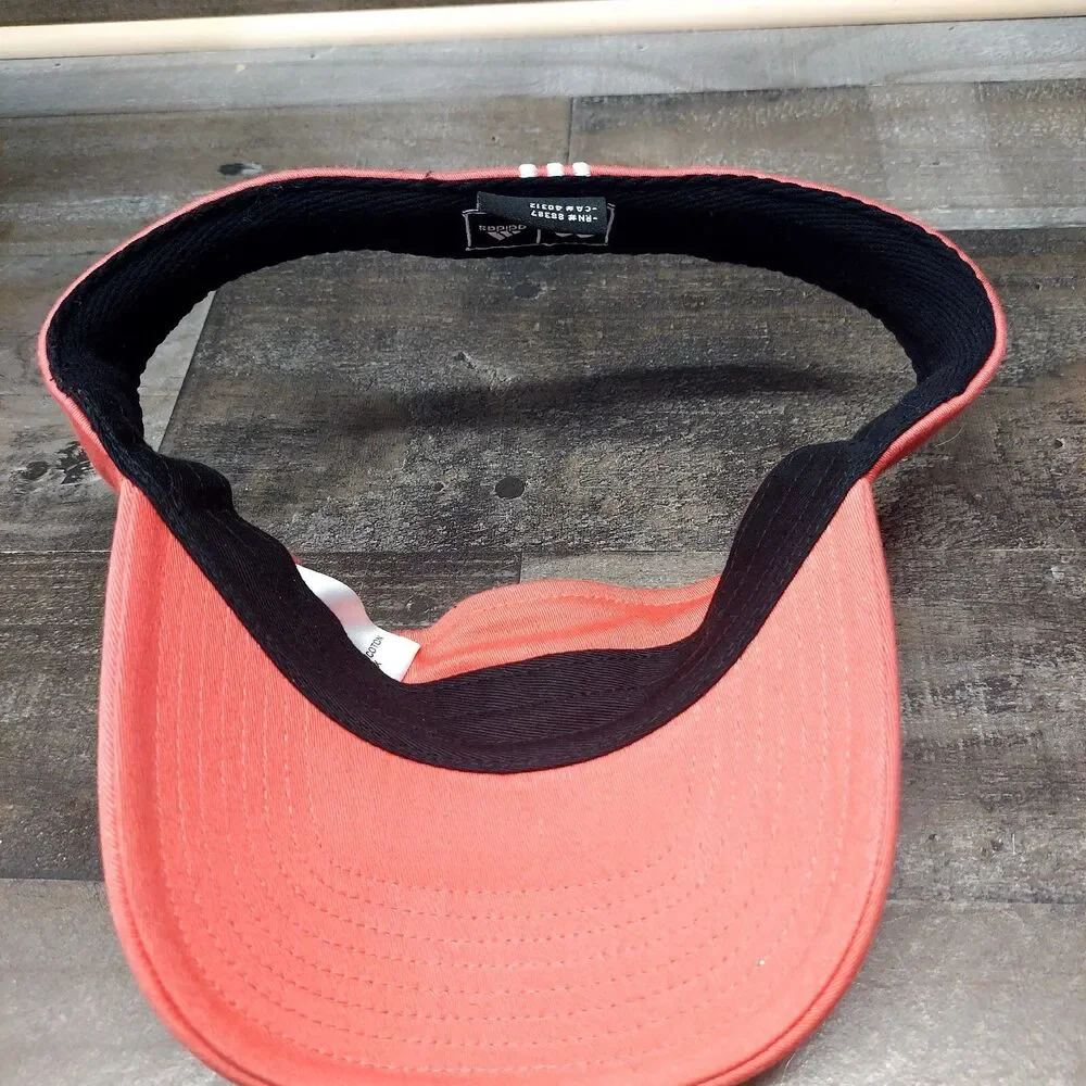 Adidas Peach Colored Outdoor Sun Protection Visor Adjustable Hat Size L/Xl